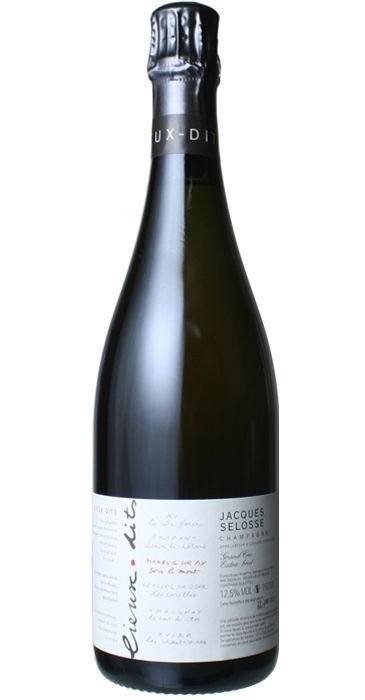 Jacques Selosse Champagne   SOUS LE MONT Blanc de Noirs de Mareuil sur Ay Extra Brut  Champagne Premier Cru